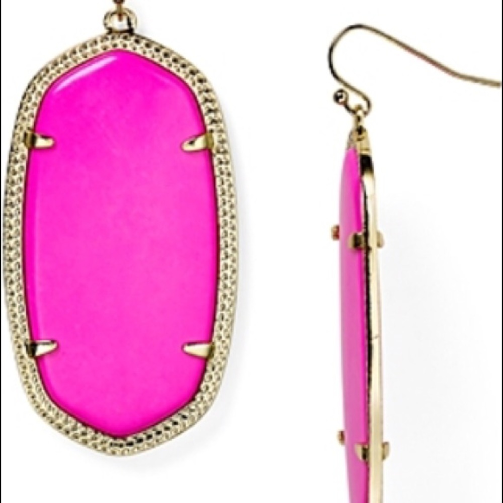 New Kendra Scott Danielle Earrings Hot Pink